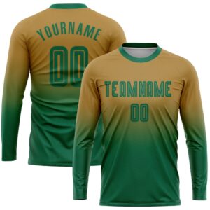 Old Gold Kelly Green Sublimation Long Sleeve…