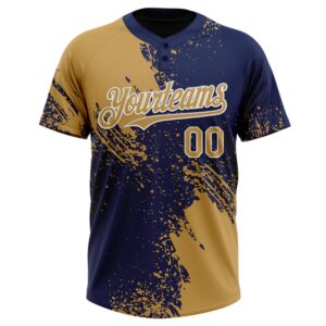 Old Gold Navy White 3D Pattern Abstract Brush Stroke Two Button Unisex Softball Jersey Custom Team Softball Jersey 2 t0qkqg.jpg
