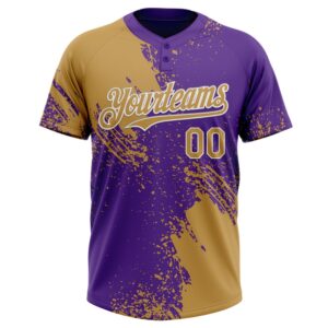 Old Gold Purple White 3D Pattern Abstract Brush Stroke Two Button Unisex Softball Jersey Custom Team Softball Jersey 2 pfxa3c.jpg