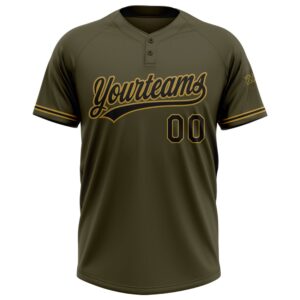 Olive Black Old Gold Salute To Service Two Button Unisex Softball Jersey Custom Team Softball Jersey 2 q9rrew.jpg