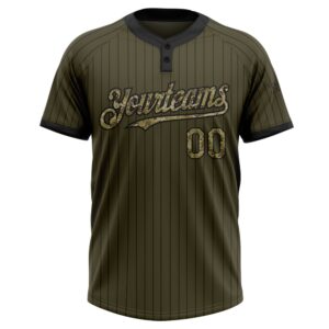 Olive Black Pinstripe Camo Salute To Service Two Button Unisex Softball Jersey Custom Team Softball Jersey 2 kosg9z.jpg