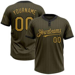 Olive Black Pinstripe Old Gold Salute To…