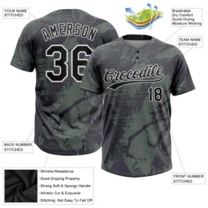 Olive Black White 3D Pattern Salute To Service Two Button Unisex Softball Jersey Custom Team Softball Jersey 3 dbfkr3.jpg