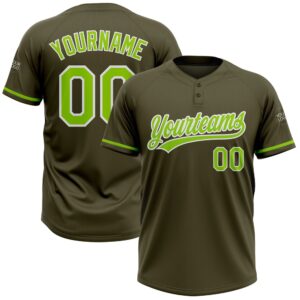 Olive Neon Green White Salute To Service…