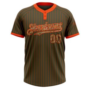 Olive Orange Pinstripe Camo Salute To Service Two Button Unisex Softball Jersey Custom Team Softball Jersey 2 c8v7y4.jpg
