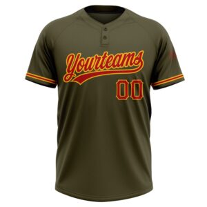 Olive Red Gold Salute To Service Two Button Unisex Softball Jersey Custom Team Softball Jersey 2 k49ka1.jpg