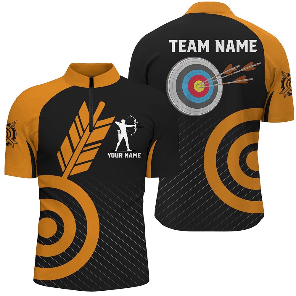 Orange Archery Jerseys For Men Custom Archery Shirts Team League Archery Uniform, Custom Archery Team Shirt