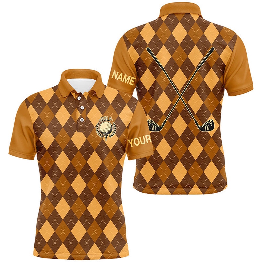 Orange Argyle Golf Clubs Men’s Golf Polo Shirts Custom Name Golf Outfit Men, Golf Polo Shirt, Golf Shirts Orange Argyle Golf Clubs Men’s Golf Polo Shirts Custom Name Golf Outfit Men, Golf Polo Shirt, Golf Shirts