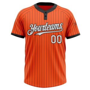 Orange Black Pinstripe White Two Button Unisex Softball Jersey Custom Team Softball Jersey 2 utygsn.jpg