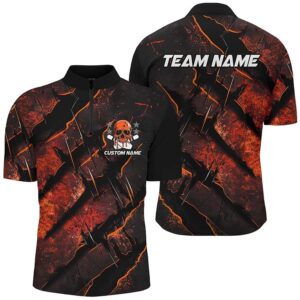 Orange Claw Customize Team Bowling Shirts, Skull…