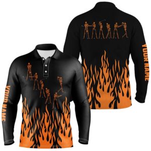 Orange Flame Golf Skeleton Custom Black Men s Halloween Black Men s Golf Shirt Golf Polo Shirt Golf Shirts 2 sy1yji.jpg