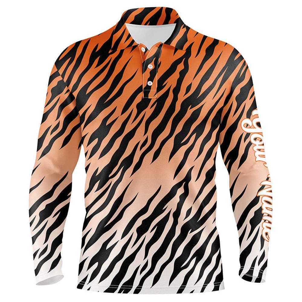 Orange Tiger Stripes Pattern Men’s Golf Polo Shirts Custom Golf Shirt For Men, Best Golf Gifts, Golf Polo Shirt, Golf Shirts Orange Tiger Stripes Pattern Men’s Golf Polo Shirts Custom Golf Shirt For Men, Best Golf Gifts, Golf Polo Shirt, Golf Shirts