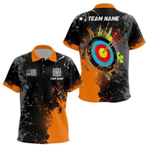 Paint Orange Target Archery Polo Shirts, Archery…