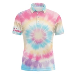 Pastel Tie Dye D Print Men’s Golf…