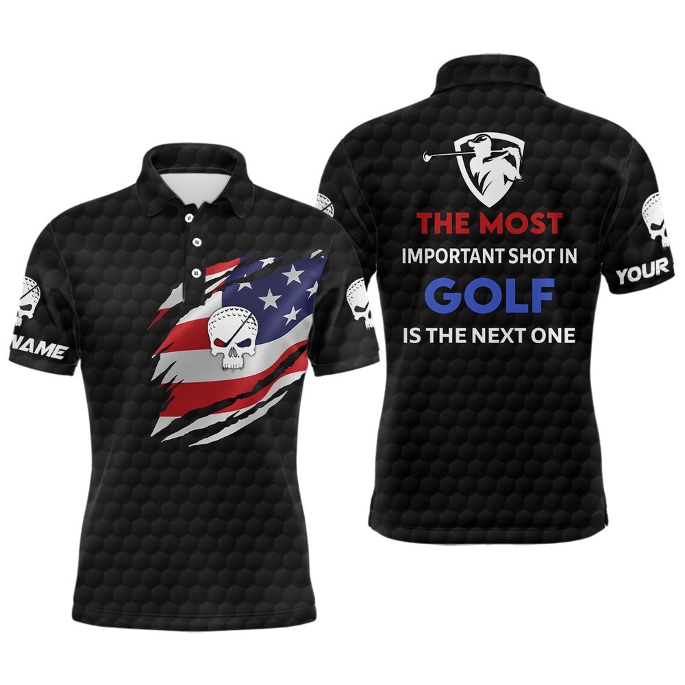 Patriotic American Flag Golf Polo Shirts Custom Name Skull Golf Shirts For Men, Golf Polo Shirt, Golf Shirts Patriotic American Flag Golf Polo Shirts Custom Name Skull Golf Shirts For Men, Golf Polo Shirt, Golf Shirts
