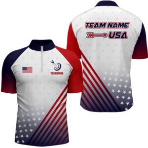 Patriotic US Flag Archery Men Polo &…