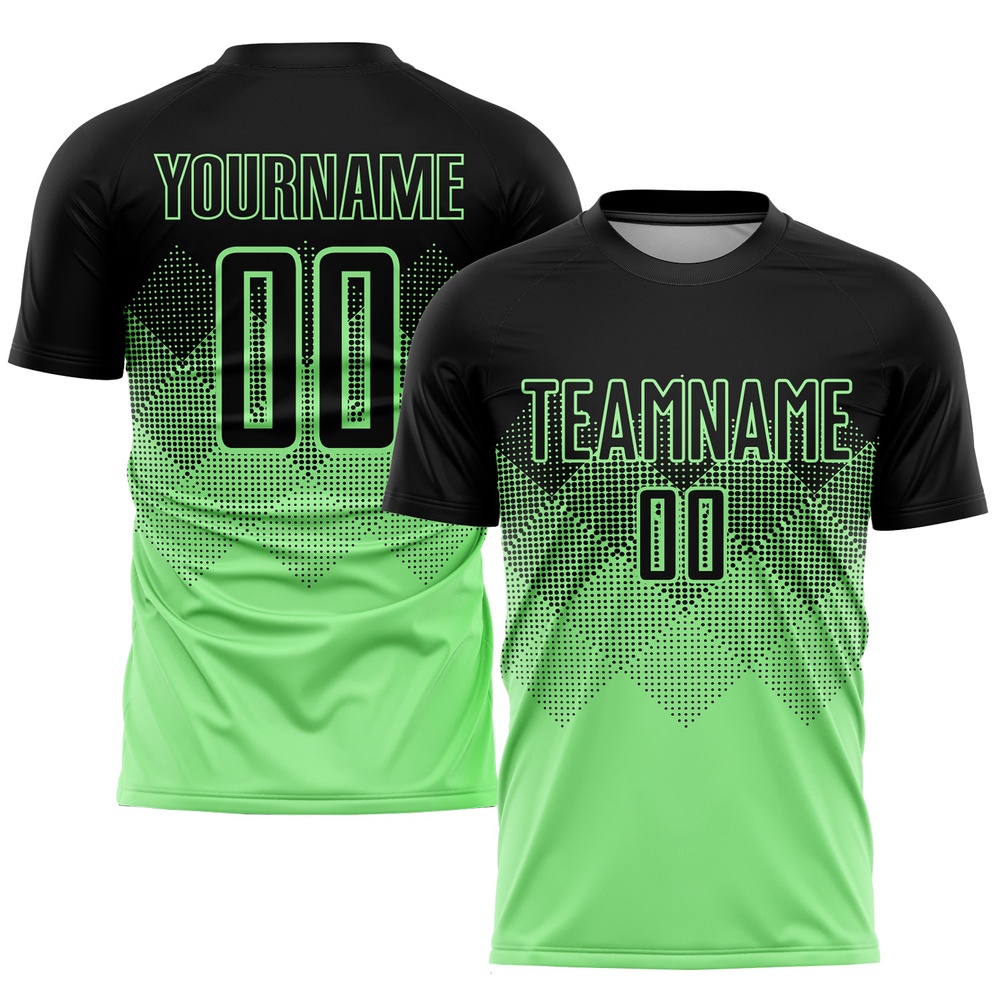 Pea Green Black Sublimation Soccer Uniform Jersey, Custom Team Soccer Jersey Shirt Pea Green Black Sublimation Soccer Uniform Jersey, Custom Team Soccer Jersey Shirt