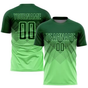Pea Green Green Sublimation Soccer Uniform Jersey,…
