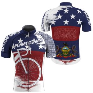 Pennsylvania Men Women Cycling Jersey Usa Bike…