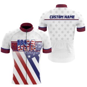 Personalized American Men Women Cycling Jersey With…