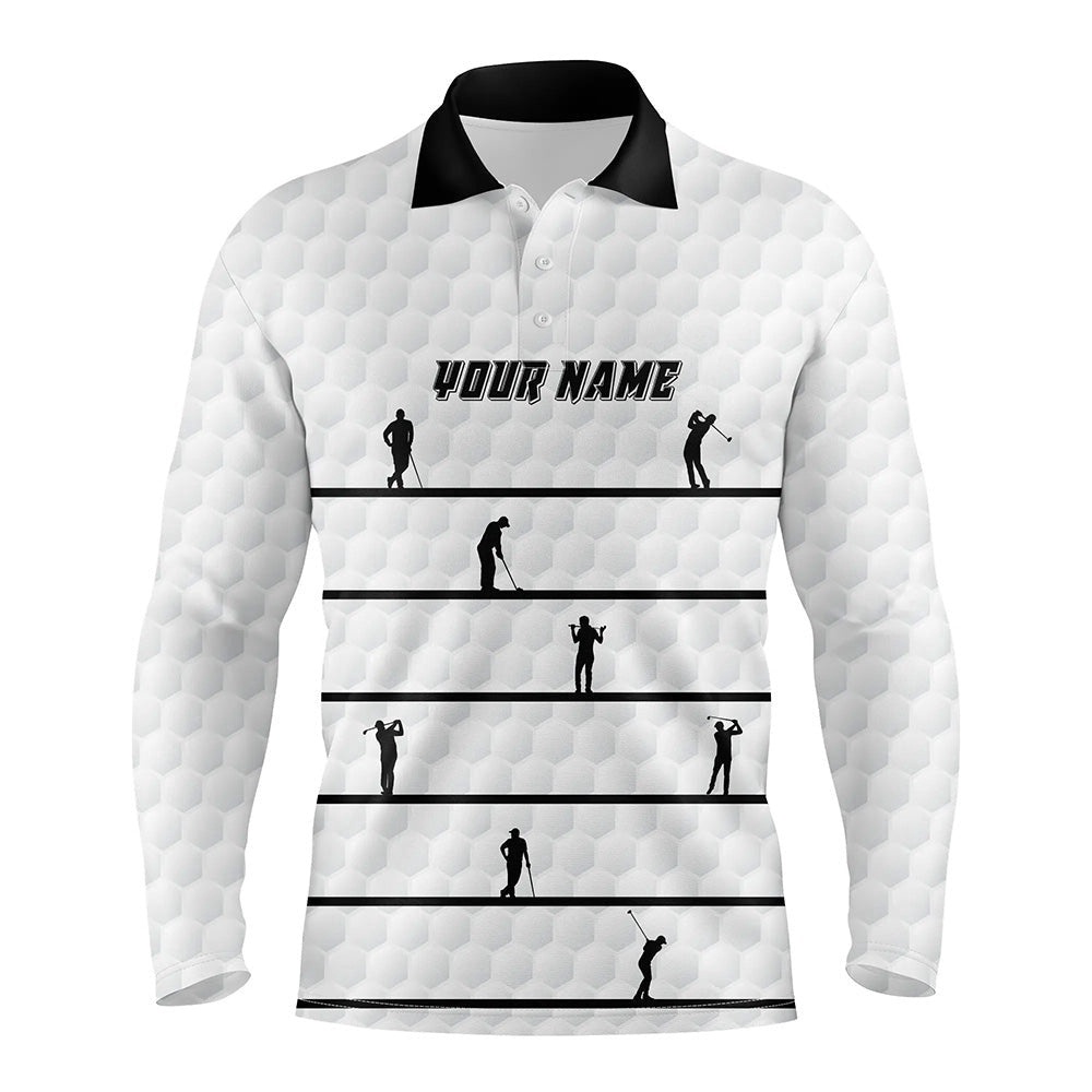 Personalized Black White Golfer Men’s Polo Shirts Custom Cool Golf Shirts For Men White Golf Pattern, Golf Polo Shirt, Golf Shirts Personalized Black White Golfer Men’s Polo Shirts Custom Cool Golf Shirts For Men White Golf Pattern, Golf Polo Shirt, Golf Shirts