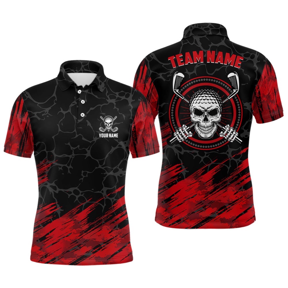 Personalized D All Over Print Skull Men’s Golf Polo Shirt, Red And Black Golf Shirts For Men, Golf Polo Shirt, Golf Shirts Personalized D All Over Print Skull Men’s Golf Polo Shirt, Red And Black Golf Shirts For Men, Golf Polo Shirt, Golf Shirts