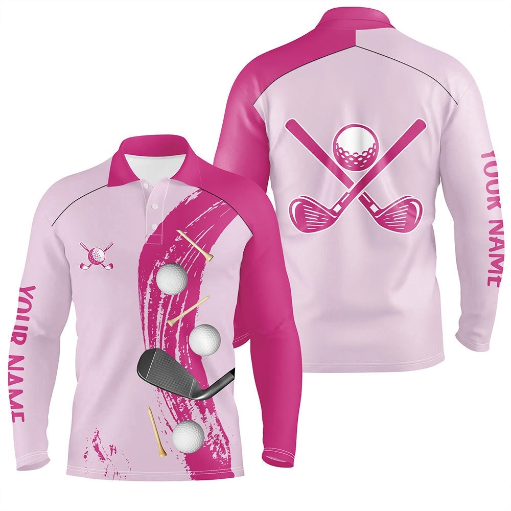 Personalized Golf Polos Shirts For Men’s Custom Golf Ball Clubs Golf Items Golf Wears For Men’s Pink, Golf Polo Shirt, Golf Shirts Personalized Golf Polos Shirts For Men’s Custom Golf Ball Clubs Golf Items Golf Wears For Men’s Pink, Golf Polo Shirt, Golf Shirts