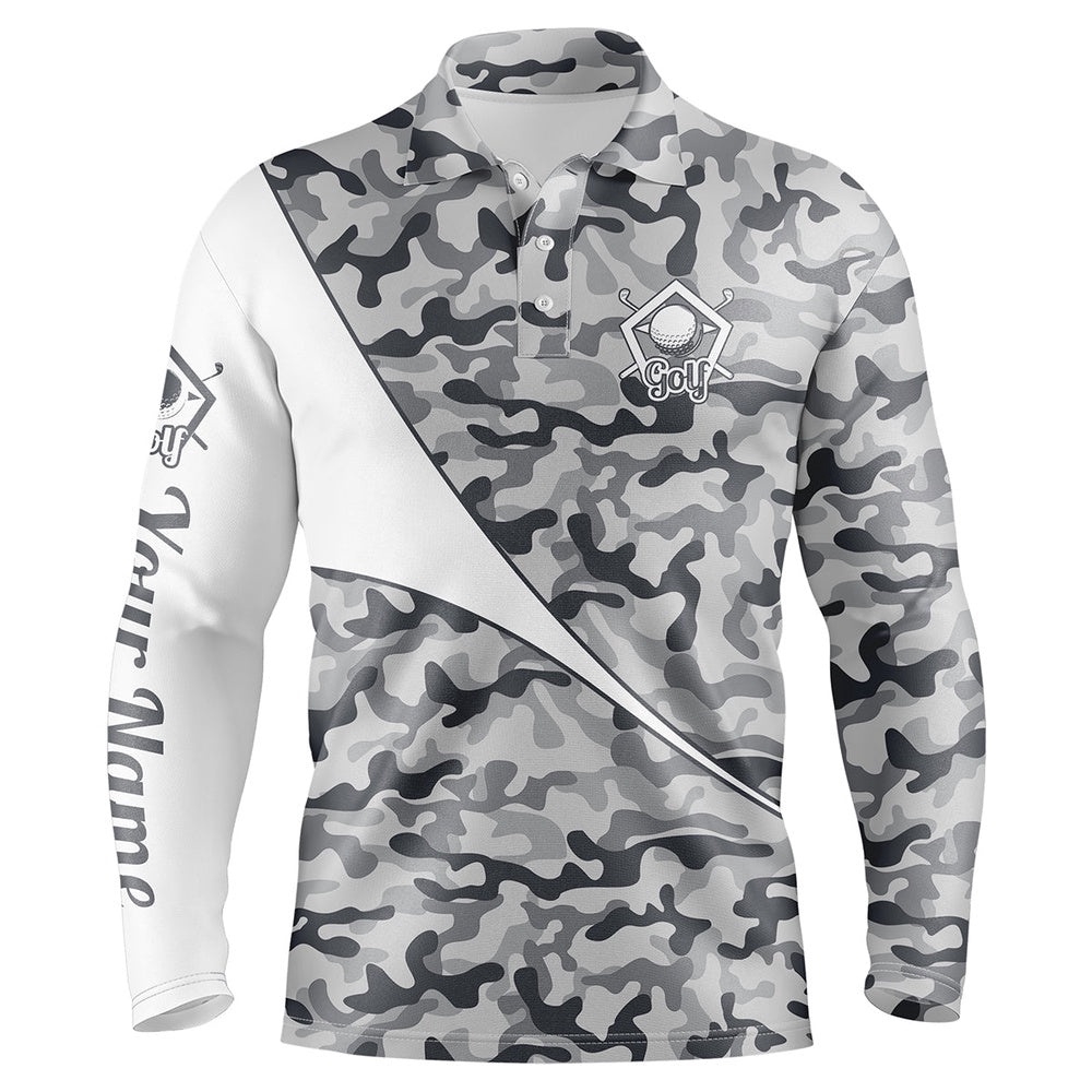 Personalized Gray Camo Golf Shirt Custom Name Men Gifts For Golf Lovers, Golf Polo Shirt, Golf Shirts Personalized Gray Camo Golf Shirt Custom Name Men Gifts For Golf Lovers, Golf Polo Shirt, Golf Shirts