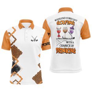Personalized Leopard Halloween Men’s Golf Polo Shirts…