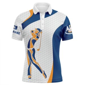 Personalized Louisiana Flag Patriot Golf White Men’s…