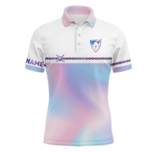 Personalized Men’s Golf Polo Shirt Custom Gradient…