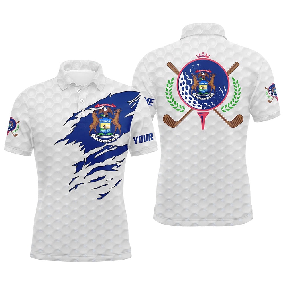 Personalized Michigan Flag Patriot Golf White Men Golf Polo Shirts Custom Name Golf Gifts For Men A, Golf Polo Shirt, Golf Shirts Personalized Michigan Flag Patriot Golf White Men Golf Polo Shirts Custom Name Golf Gifts For Men A, Golf Polo Shirt, Golf Shirts