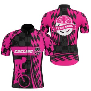 Personalized Pink Men Cycling Team Jersey Biking Athletes Racewear Anti Uv Road Racing Cycle Gear Custom Mono Cycling Jersey 2 ofpqy5.jpg