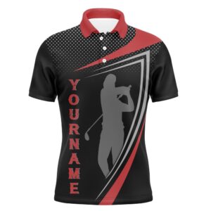 Personalized Red And Black Sports Golf Custom…