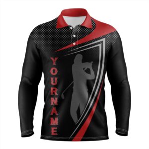 Personalized Red And Black Sports Golf Custom Polo Shirt Golfer Silhouette Best Golf Shirt For Men Golf Polo Shirt Golf Shirts 2 sn48g8.jpg