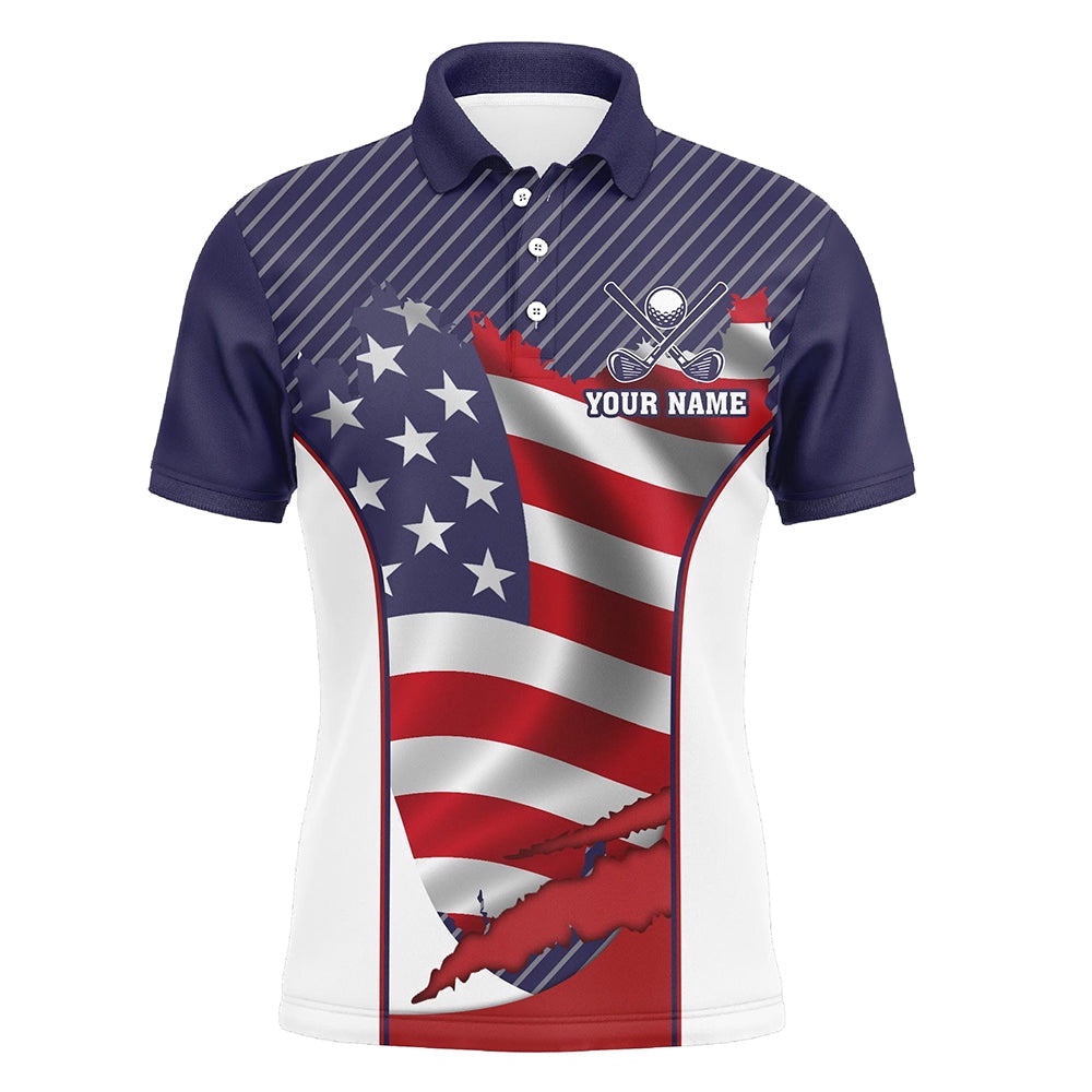 Personalized Red, White, And Blue American Flag Men’s Custom Golf Tops For Men’s, Golf Polo Shirt, Golf Shirts Personalized Red, White, And Blue American Flag Men’s Custom Golf Tops For Men’s, Golf Polo Shirt, Golf Shirts