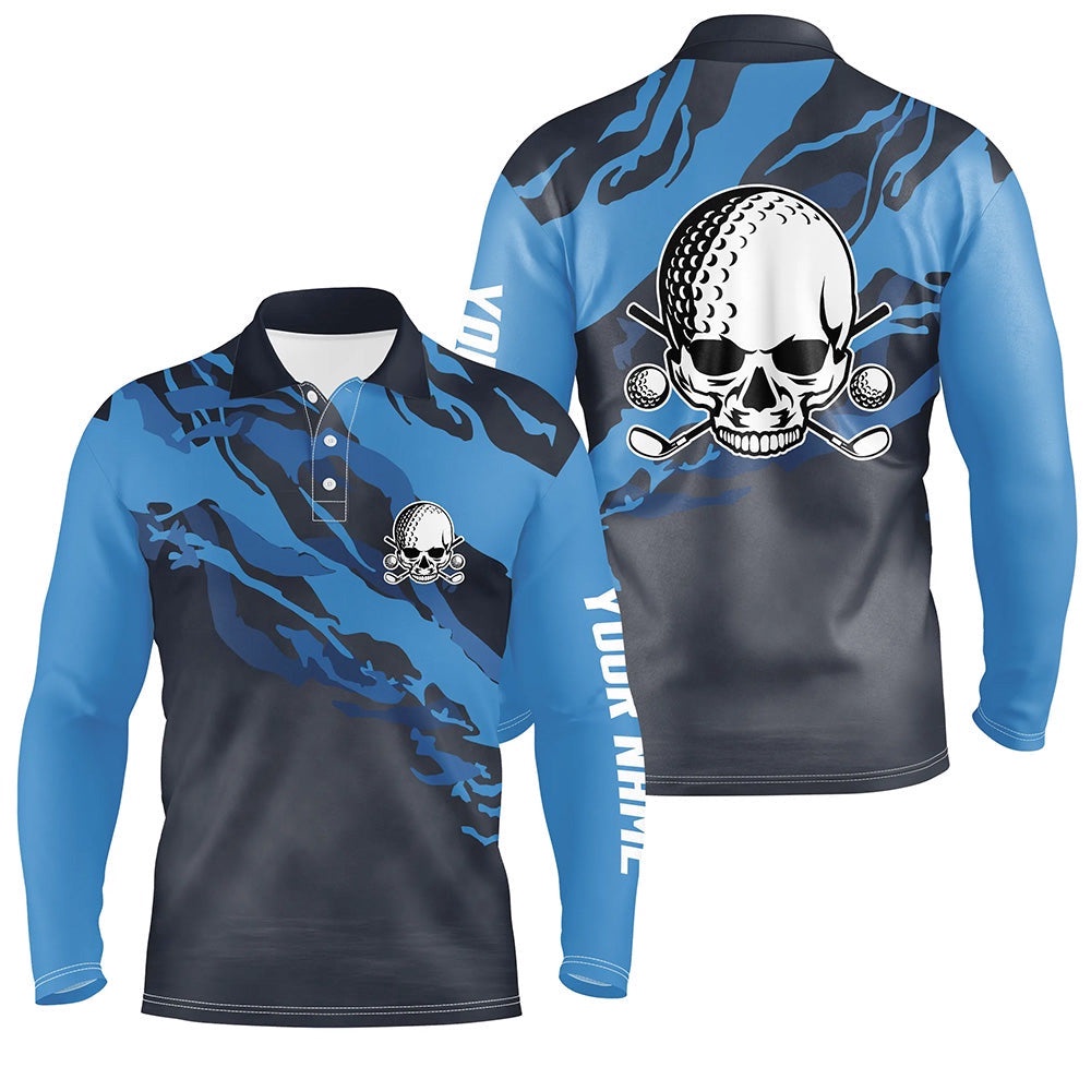 Personalized Skull Dark Blue Men’s Golf Polo Shirt Scary Golf Shirts For Men Funny Golf Gifts, Golf Polo Shirt, Golf Shirts Personalized Skull Dark Blue Men’s Golf Polo Shirt Scary Golf Shirts For Men Funny Golf Gifts, Golf Polo Shirt, Golf Shirts