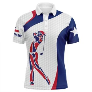 Personalized Texas Flag Patriot Golf White Men’s…