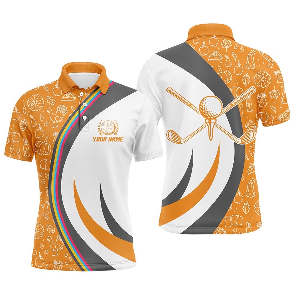 Personalized Thanksgiving Golf Men’s Polo Shirt Custom Orange Golf Shirts For Men Cool Golf Gifts, Golf Polo Shirt, Golf Shirts Personalized Thanksgiving Golf Men’s Polo Shirt Custom Orange Golf Shirts For Men Cool Golf Gifts, Golf Polo Shirt, Golf Shirts