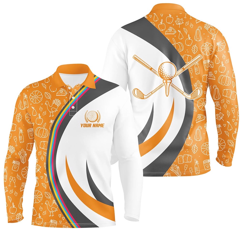 Personalized Thanksgiving Golf Men’s Polo Shirt Custom Orange Golf Shirts For Men Cool Golf Gifts, Golf Polo Shirt, Golf Shirts Personalized Thanksgiving Golf Men’s Polo Shirt Custom Orange Golf Shirts For Men Cool Golf Gifts, Golf Polo Shirt, Golf Shirts