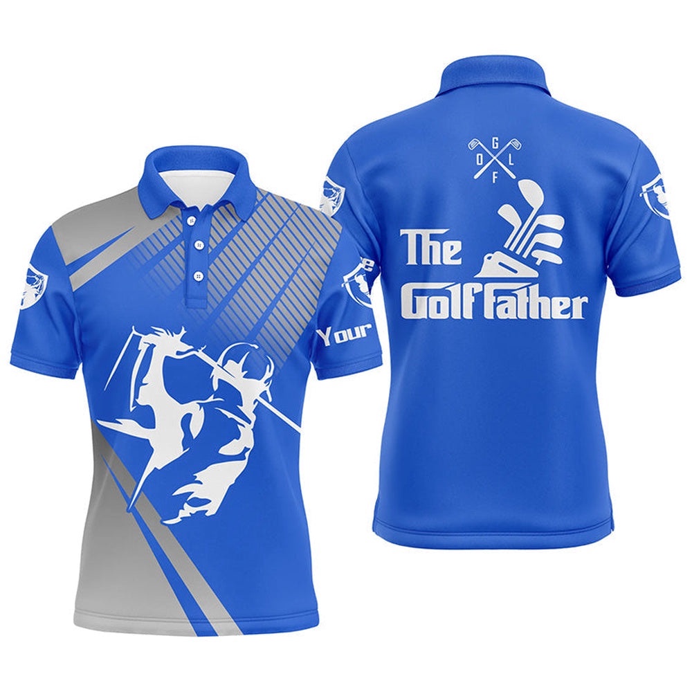 Personalized The Golf Father Polo Shirts For Men Blue Golf Shirts, Gifts For Golf Lovers, Golf Polo Shirt, Golf Shirts Personalized The Golf Father Polo Shirts For Men Blue Golf Shirts, Gifts For Golf Lovers, Golf Polo Shirt, Golf Shirts