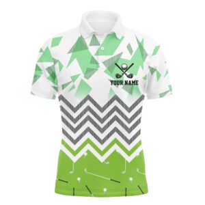 Personalized White And Green Golf Pattern Custom…