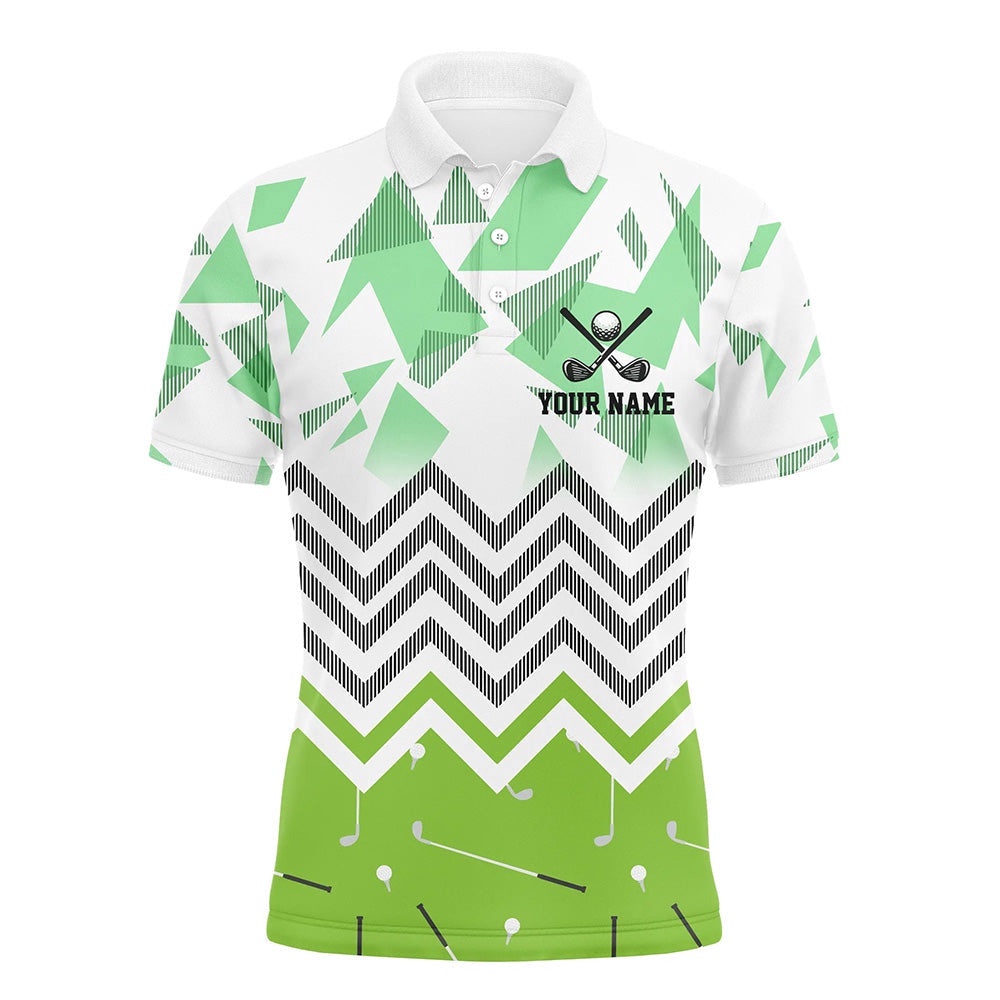 Personalized White And Green Golf Pattern Custom Men’s Golf Polo Shirt, Golf Tops For Men Golf Gifts, Golf Polo Shirt, Golf Shirts Personalized White And Green Golf Pattern Custom Men’s Golf Polo Shirt, Golf Tops For Men Golf Gifts, Golf Polo Shirt, Golf Shirts