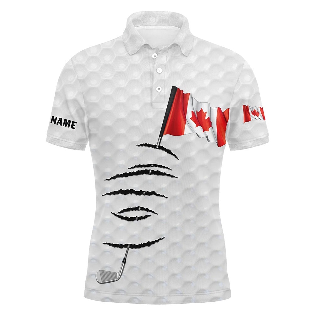 Personalized White Golf Polos Shirt For Men Canadian Flag Patriotic Custom Name Gifts For Golf Lovers, Golf Polo Shirt, Golf Shirts Personalized White Golf Polos Shirt For Men Canadian Flag Patriotic Custom Name Gifts For Golf Lovers, Golf Polo Shirt, Golf Shirts