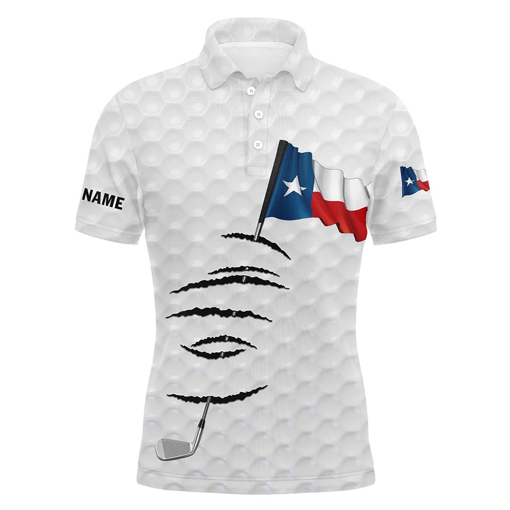 Personalized White Golf Polos Shirt For Men Texas Flag Patriotic Custom Name Gifts For Golf Lovers, Golf Polo Shirt, Golf Shirts Personalized White Golf Polos Shirt For Men Texas Flag Patriotic Custom Name Gifts For Golf Lovers, Golf Polo Shirt, Golf Shirts