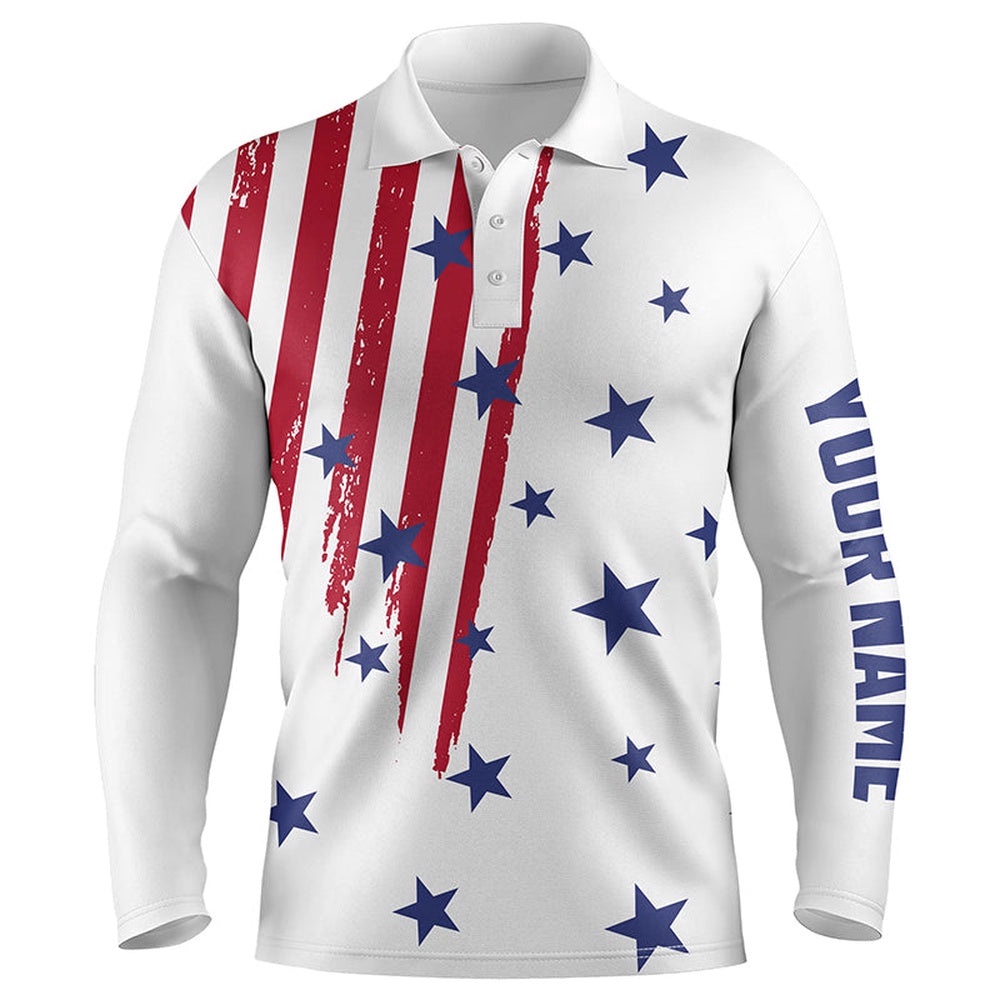 Personalized White Golf Polos Shirts For Men American Flag Th July Custom Patriot Best Men Golf Wears, Golf Polo Shirt, Golf Shirts Personalized White Golf Polos Shirts For Men American Flag Th July Custom Patriot Best Men Golf Wears, Golf Polo Shirt, Golf Shirts