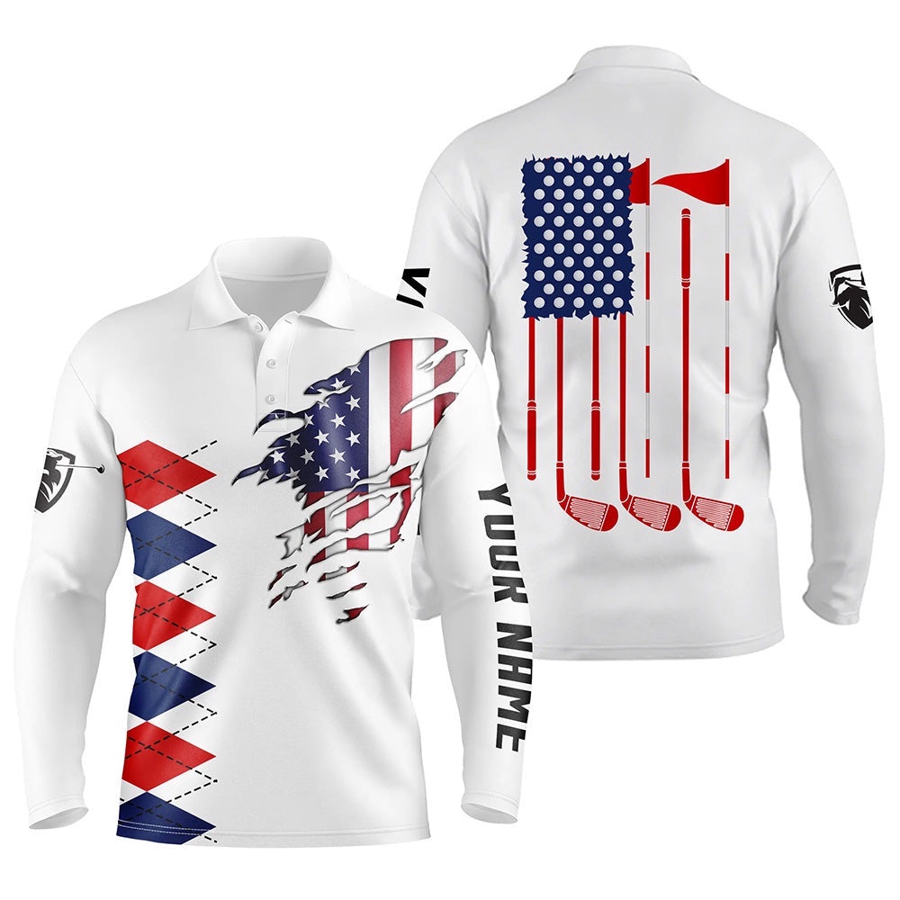 Personalized White Golf Polos Shirts For Men’s American Flag Th July Custom Best Men’s Golf Wears, Golf Polo Shirt, Golf Shirts Personalized White Golf Polos Shirts For Men’s American Flag Th July Custom Best Men’s Golf Wears, Golf Polo Shirt, Golf Shirts