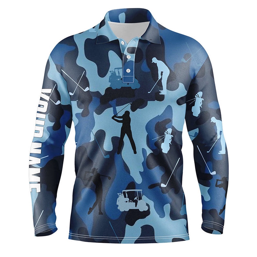 Pesonalized Blue Camo Short Sleeve, Long Sleeve Golf Polo Shirts For Men’s Custom Name Golf Tops Men’s, Golf Polo Shirt, Golf Shirts Pesonalized Blue Camo Short Sleeve, Long Sleeve Golf Polo Shirts For Men’s Custom Name Golf Tops Men’s, Golf Polo Shirt, Golf Shirts