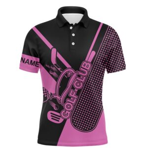 Pink And Black Men’s Golf Polo Shirts…