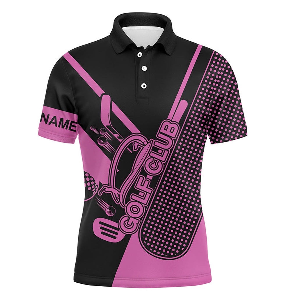 Pink And Black Men’s Golf Polo Shirts Custom Golf Club Attire For Men For Men’s, Golf Polo Shirt, Golf Shirts Pink And Black Men’s Golf Polo Shirts Custom Golf Club Attire For Men For Men’s, Golf Polo Shirt, Golf Shirts